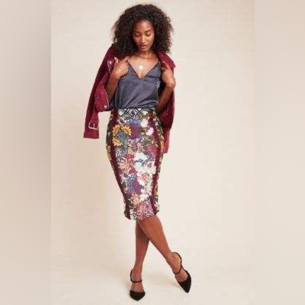 Anthropologie Byron Lars floral skirt